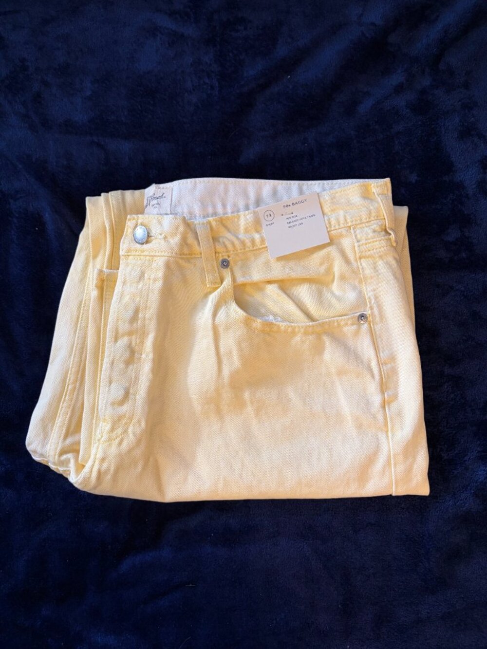 Universal Thread Mid-Rise Jeans, Size 14, Short, Color Yellow, 90s Baggy leg - Picture 6 of 9